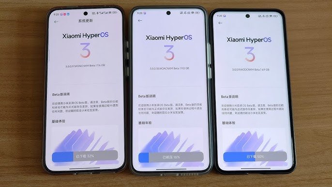 Xiaomi HyperOS 3 testing devices